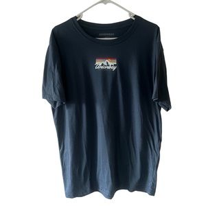 UNIONBAY Mens Graphic T-Shirt Size L Blue Mountain Top